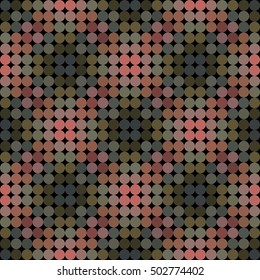 Kaleidoscopic low poly circle style vector mosaic background