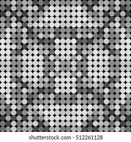 Kaleidoscopic low poly circle style vector mosaic background
