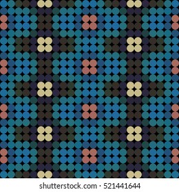 Kaleidoscopic low poly circle style vector mosaic background