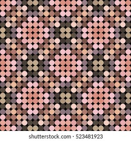 Kaleidoscopic low poly circle style vector mosaic background