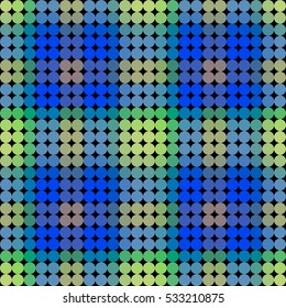 Kaleidoscopic low poly circle style vector mosaic background