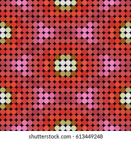 Kaleidoscopic low poly circle style vector mosaic background