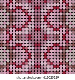 Kaleidoscopic low poly circle style vector mosaic background