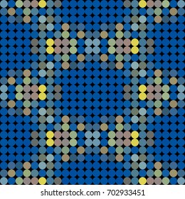 Kaleidoscopic low poly circle style vector mosaic background
