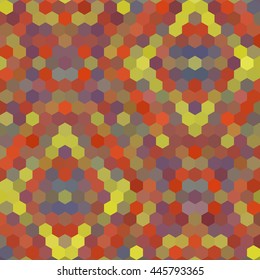 Kaleidoscopic low poly hexagon style vector mosaic background