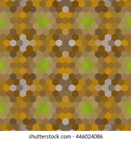 Kaleidoscopic low poly hexagon style vector mosaic background