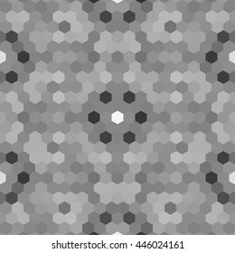Kaleidoscopic low poly hexagon style vector mosaic background
