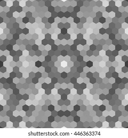Kaleidoscopic low poly hexagon style vector mosaic background