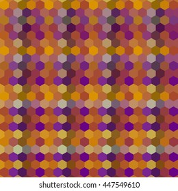 Kaleidoscopic low poly hexagon style vector mosaic background