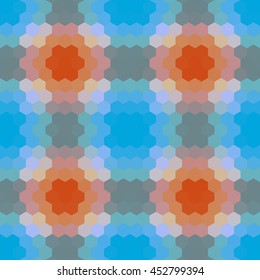 Kaleidoscopic low poly hexagon style vector mosaic background