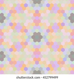 Kaleidoscopic low poly hexagon style vector mosaic background