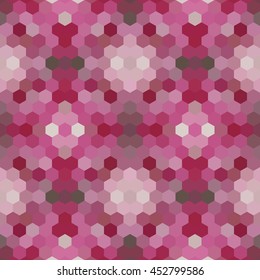 Kaleidoscopic low poly hexagon style vector mosaic background