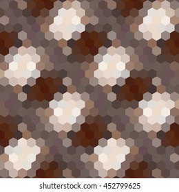 Kaleidoscopic low poly hexagon style vector mosaic background