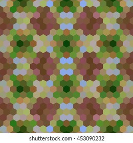 Kaleidoscopic low poly hexagon style vector mosaic background