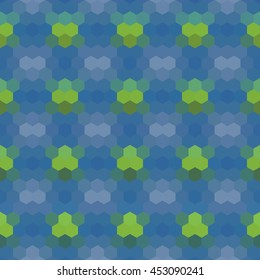 Kaleidoscopic low poly hexagon style vector mosaic background