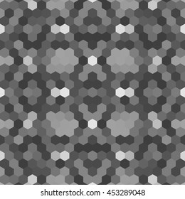 Kaleidoscopic low poly hexagon style vector mosaic background