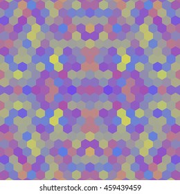Kaleidoscopic low poly hexagon style vector mosaic background
