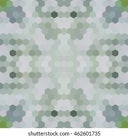 Kaleidoscopic low poly hexagon style vector mosaic background