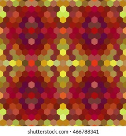 Kaleidoscopic low poly hexagon style vector mosaic background