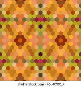 Kaleidoscopic low poly hexagon style vector mosaic background