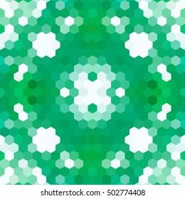Kaleidoscopic low poly hexagon style vector mosaic background