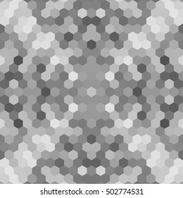 Kaleidoscopic low poly hexagon style vector mosaic background