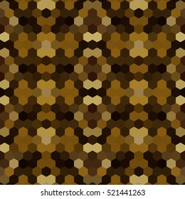 Kaleidoscopic low poly hexagon style vector mosaic background