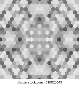 Kaleidoscopic low poly hexagon style vector mosaic background