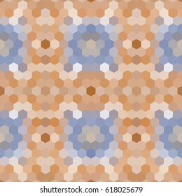 Kaleidoscopic low poly hexagon style vector mosaic background
