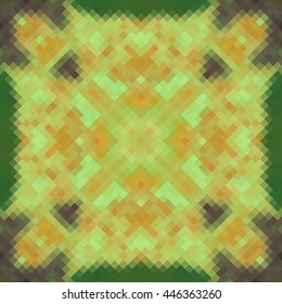 Kaleidoscopic low poly rhomb style vector mosaic background