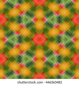 Kaleidoscopic low poly rhomb style vector mosaic background