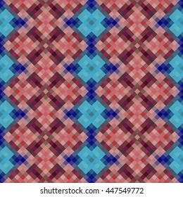 Kaleidoscopic low poly rhomb style vector mosaic background
