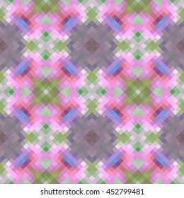 Kaleidoscopic low poly rhomb style vector mosaic background
