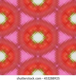 Kaleidoscopic low poly rhomb style vector mosaic background