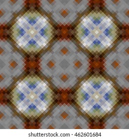 Kaleidoscopic low poly rhomb style vector mosaic background
