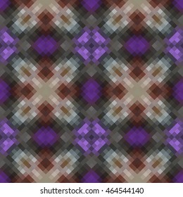 Kaleidoscopic low poly rhomb style vector mosaic background