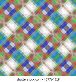 Kaleidoscopic low poly rhomb style vector mosaic background