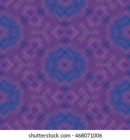 Kaleidoscopic low poly rhomb style vector mosaic background