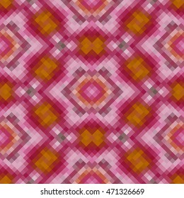 Kaleidoscopic low poly rhomb style vector mosaic background