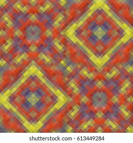 Kaleidoscopic low poly rhomb style vector mosaic background