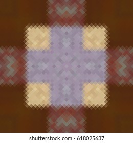 Kaleidoscopic low poly rhomb style vector mosaic background