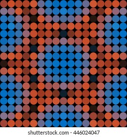 Kaleidoscopic low poly triangle style vector mosaic background