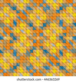 Kaleidoscopic low poly triangle style vector mosaic background