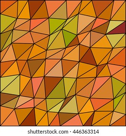 Kaleidoscopic low poly triangle style vector mosaic background