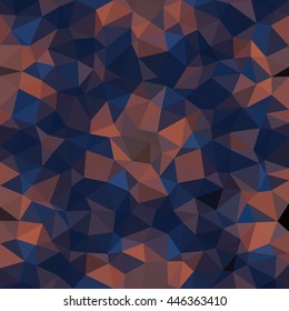 Kaleidoscopic low poly triangle style vector mosaic background