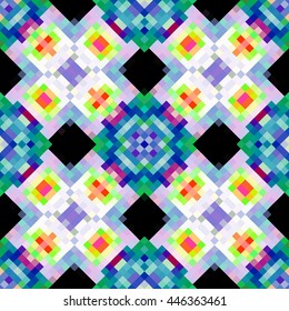 Kaleidoscopic low poly triangle style vector mosaic background