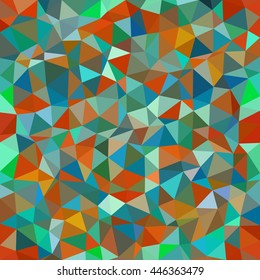 Kaleidoscopic low poly triangle style vector mosaic background