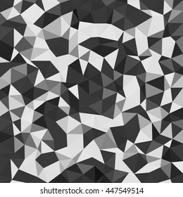 Kaleidoscopic low poly triangle style vector mosaic background
