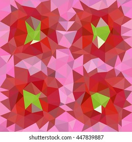 Kaleidoscopic low poly triangle style vector mosaic background