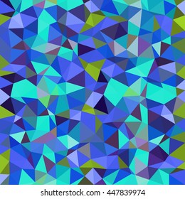 Kaleidoscopic low poly triangle style vector mosaic background